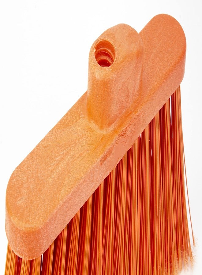 SPARTA Plastic Broom Head, Angled, Flagged for Small Debris Indoor, Outdoor, Home, Restaurant, Lobby, Office, 12 Inches, Orange - Image 2